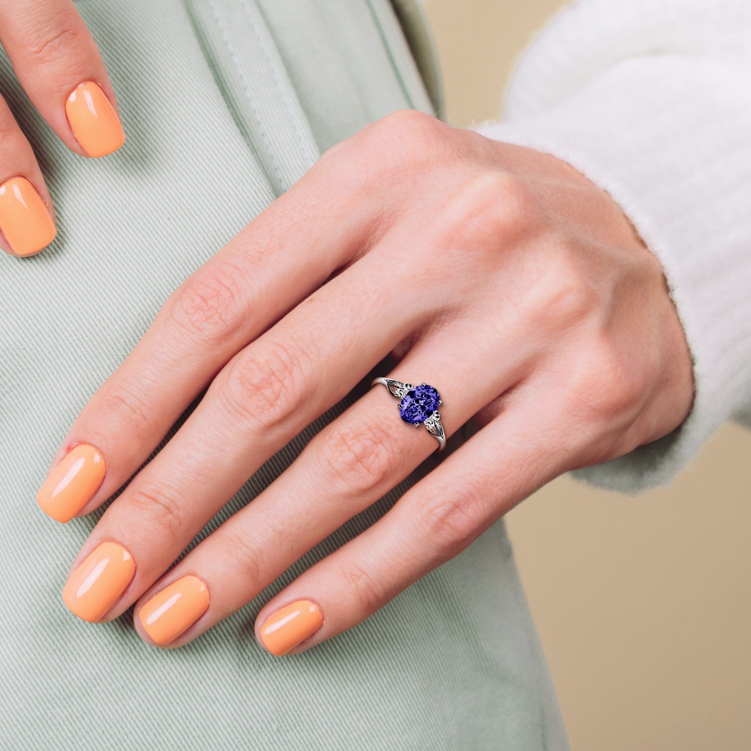June Alexandrite Birthstone Ring - S925 Sterling Silver