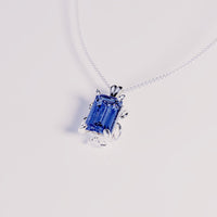 September Sapphire Birthstone Necklace - S925 Sterling Silver