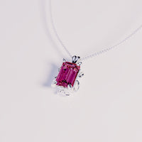 October Tourmaline Birthstone Necklace - S925 Sterling Silver
