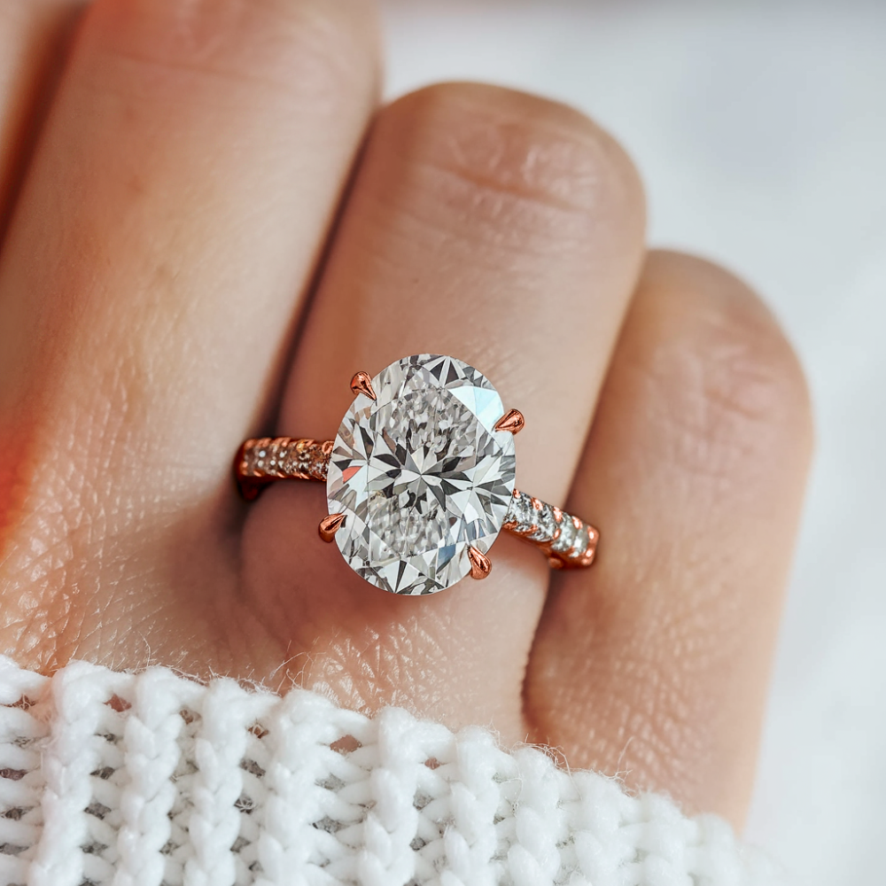 The Ornella - Oval Cut Moissanite Ring