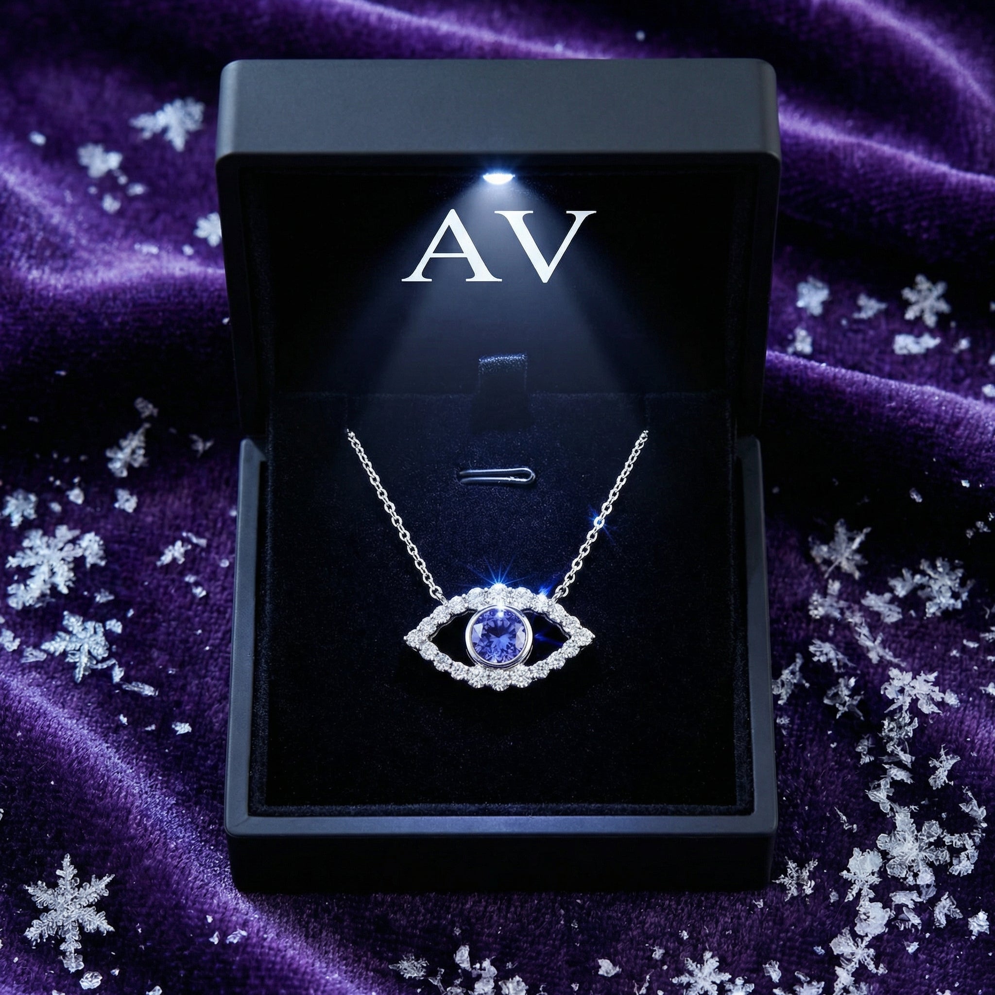 YLQ4156-DEC-tanzanite - Premium LED Gift Box Presentation