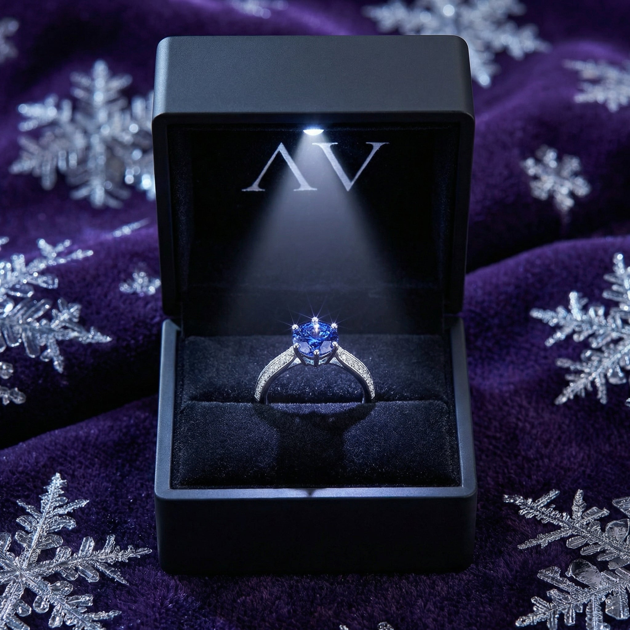 YLQ4164-DEC-tanzanite - Premium LED Gift Box Presentation