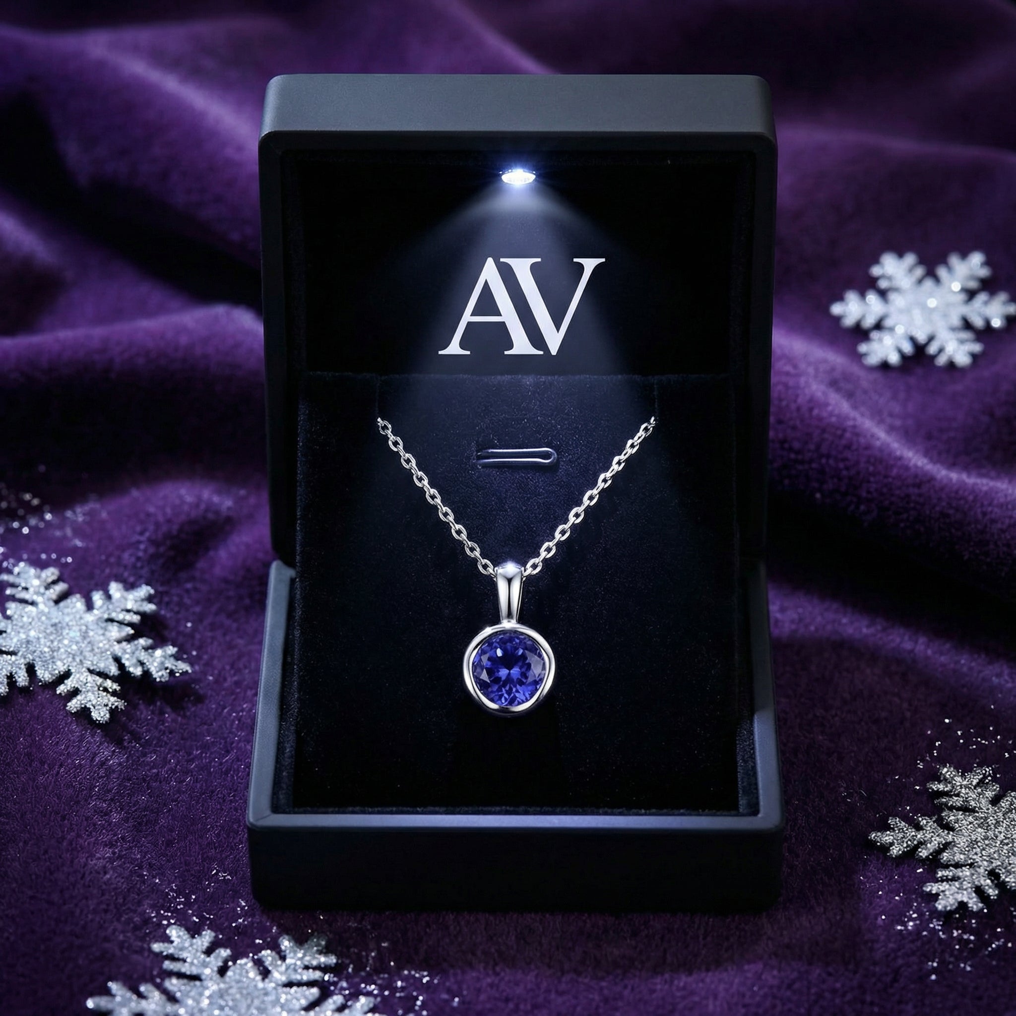 YLQ4198-DEC-tanzanite - Premium LED Gift Box Presentation