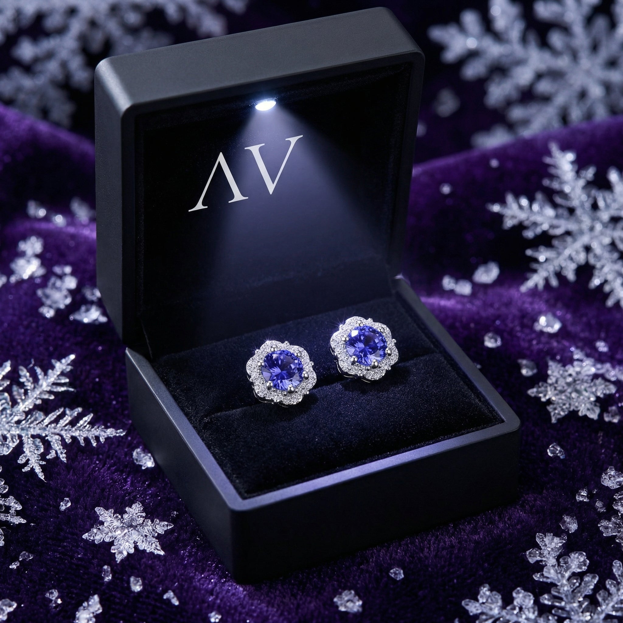 YLQ4211-DEC-tanzanite - Premium LED Gift Box Presentation