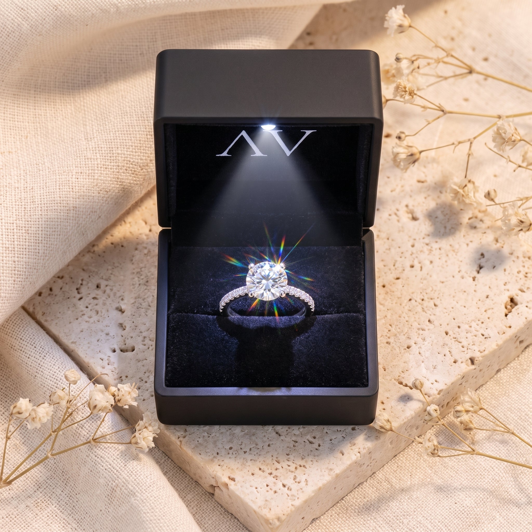 YLQ4616-rings - Premium LED Gift Box Presentation
