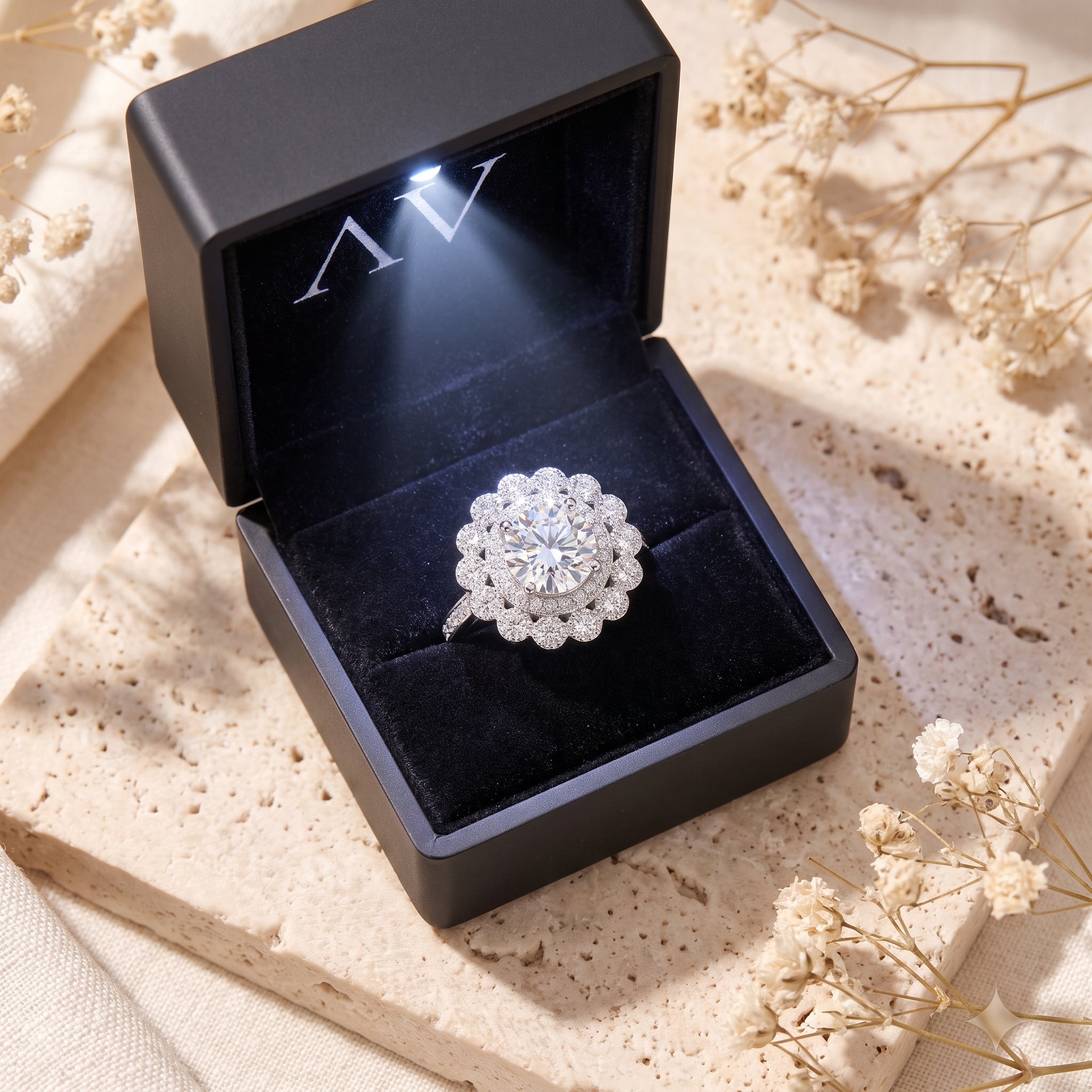 YLQ4646-rings - Premium LED Gift Box Presentation