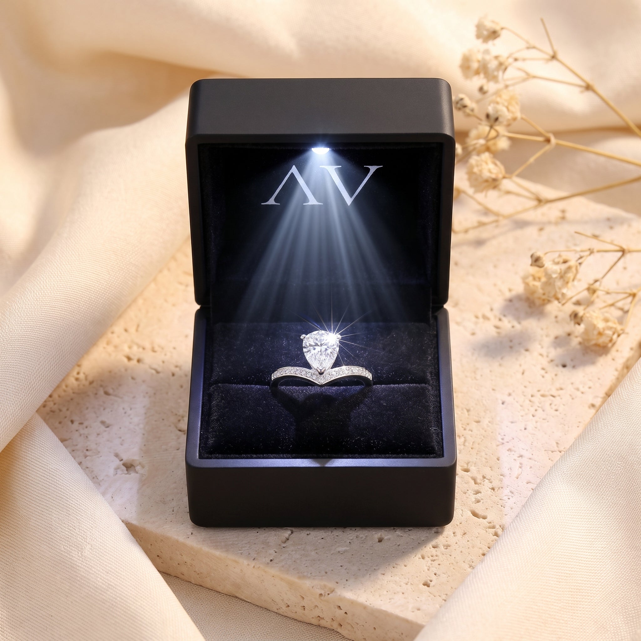 YLQ4689-rings - Premium LED Gift Box Presentation