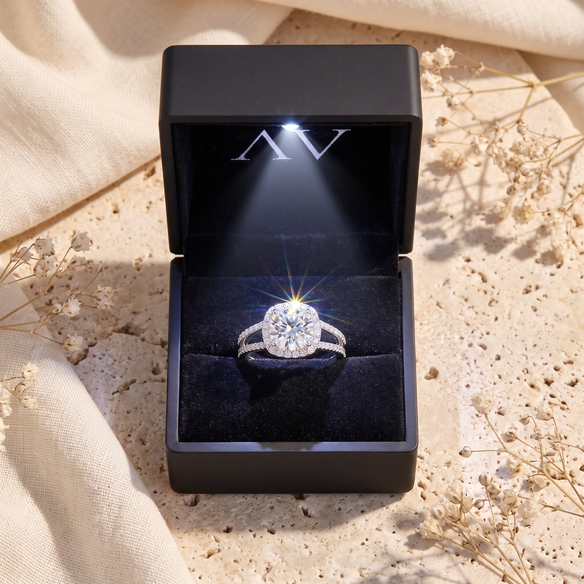 YLQ4748-rings - Premium LED Gift Box Presentation