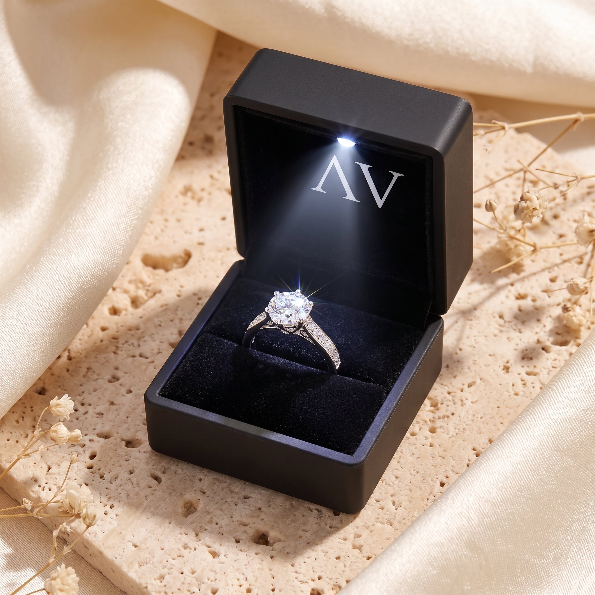 YLQ4809-rings - Premium LED Gift Box Presentation
