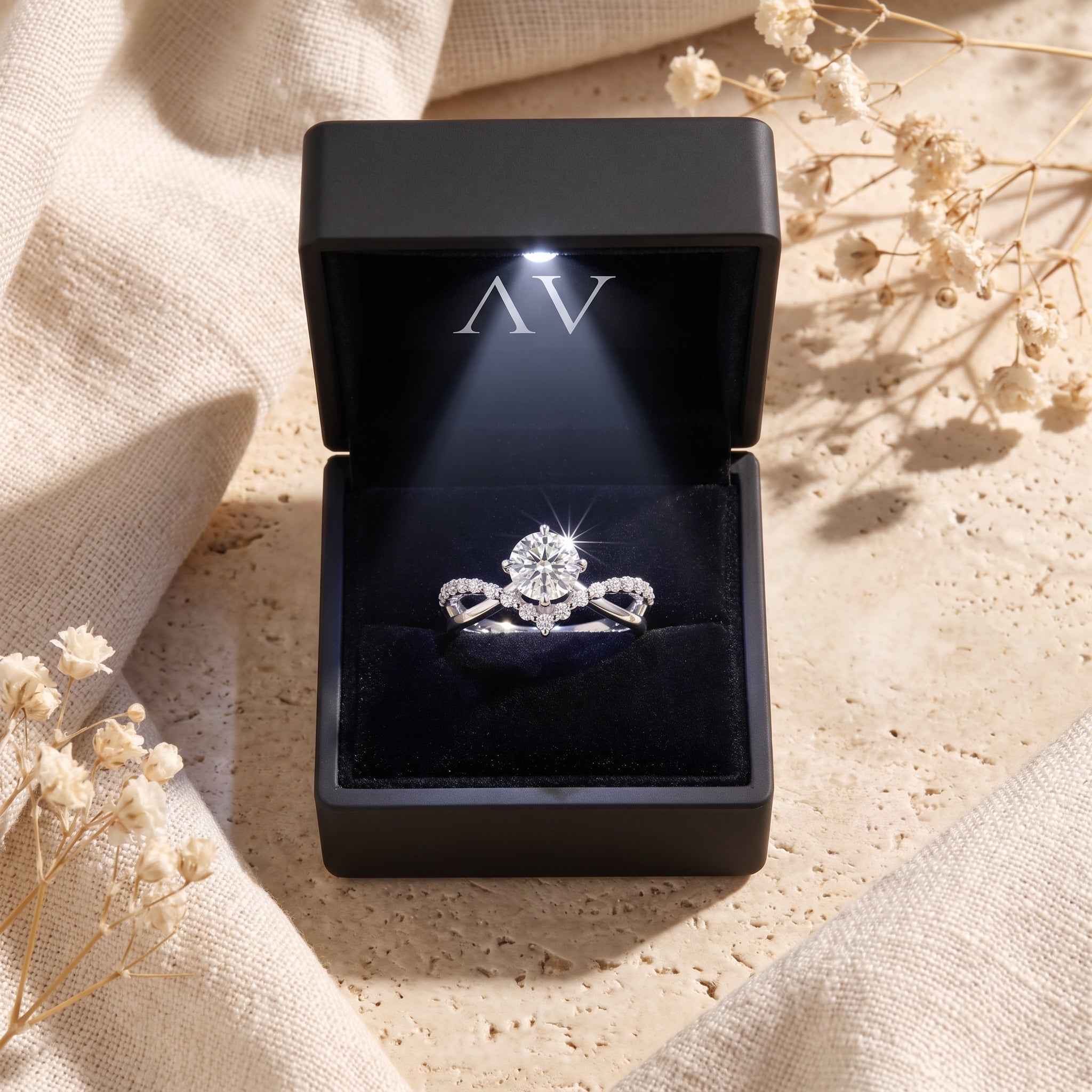 YLQ4843-rings - Premium LED Gift Box Presentation