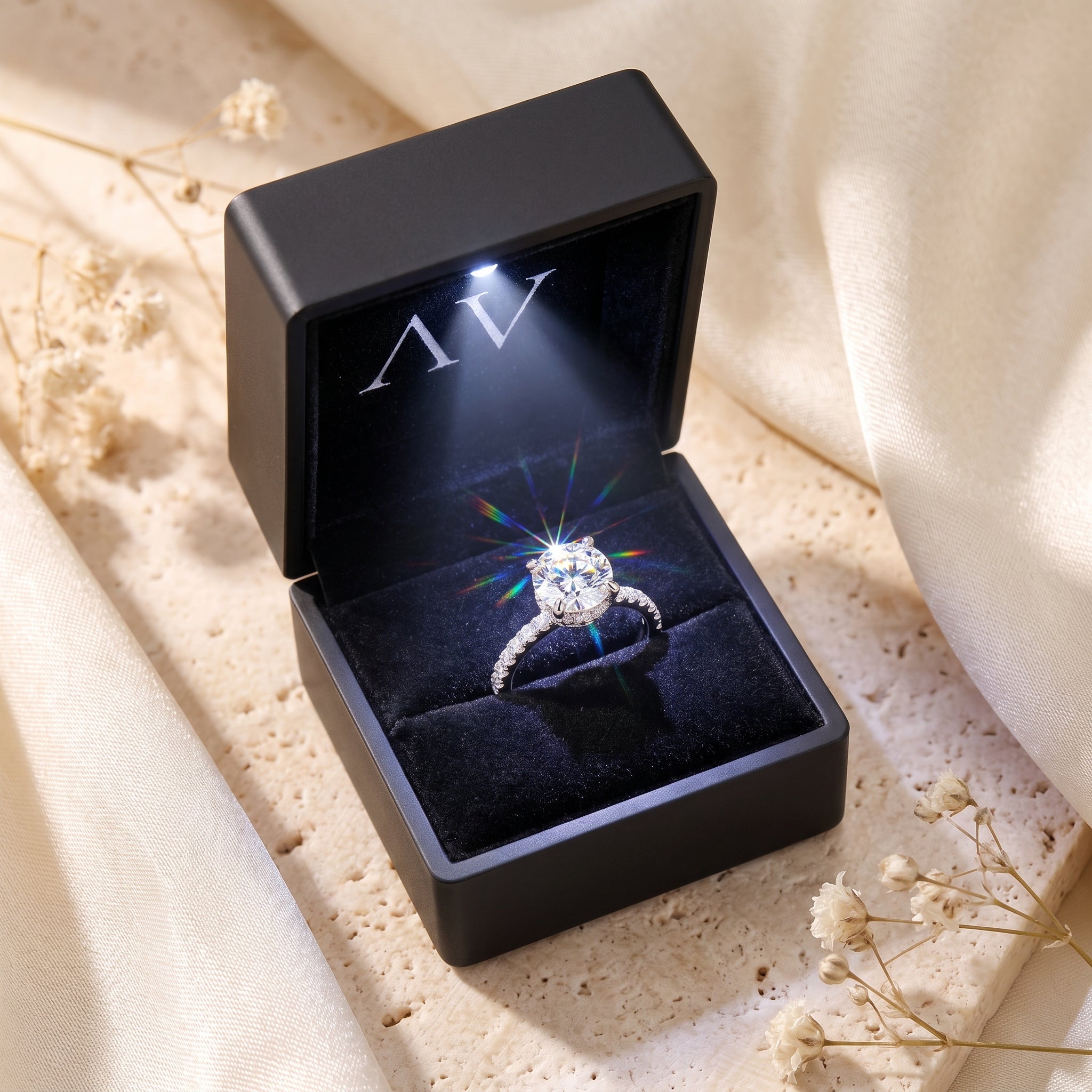 YLQ4888-rings - Premium LED Gift Box Presentation