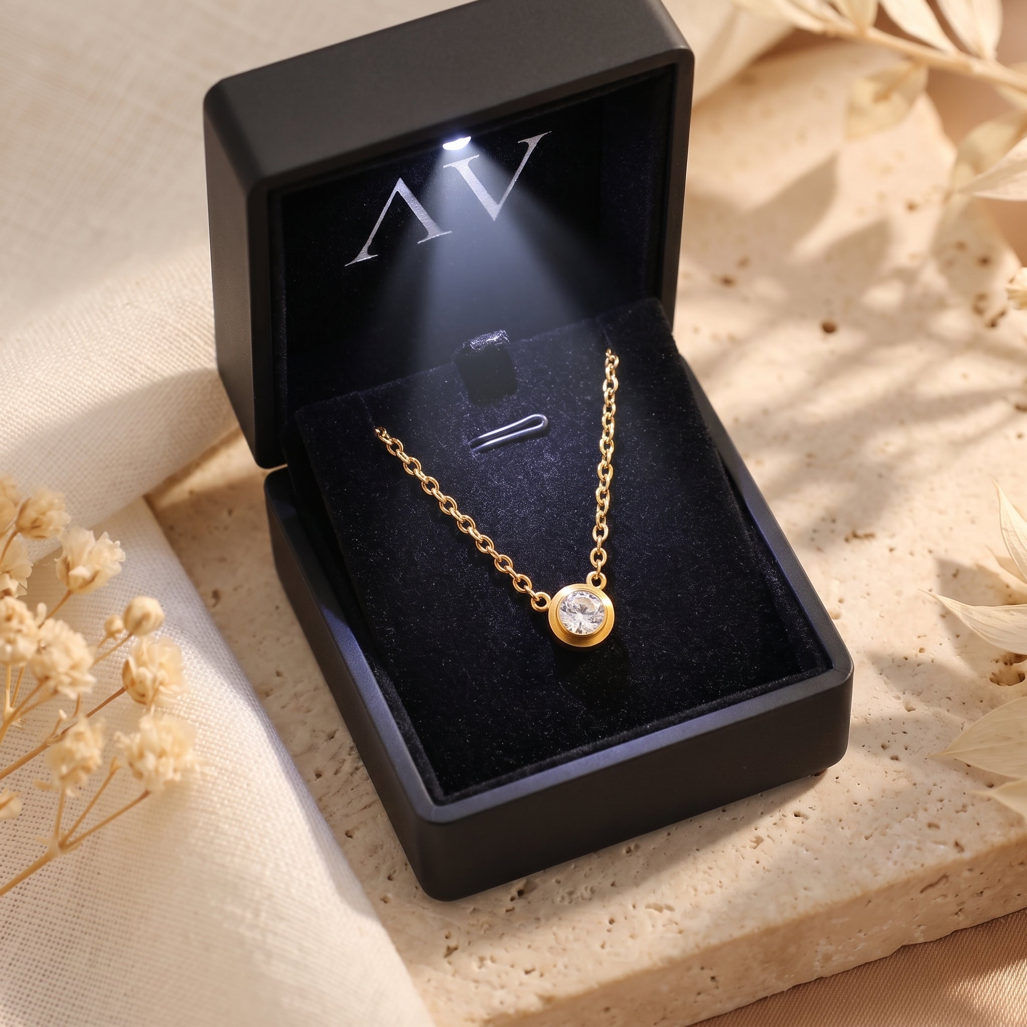 YLQ49125-NECKLACE - Premium LED Gift Box Presentation