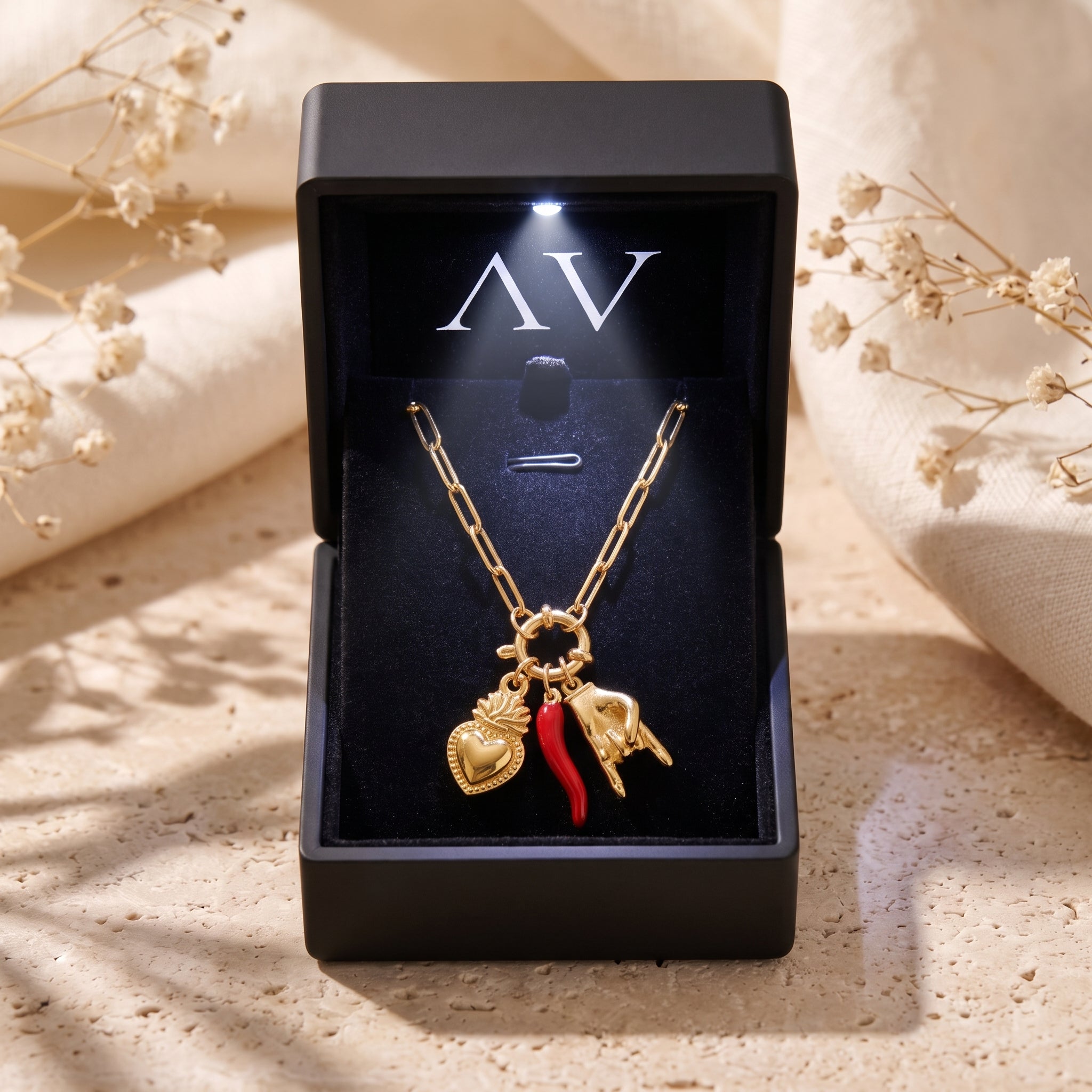YLQ49126-NECKLACE - Premium LED Gift Box Presentation