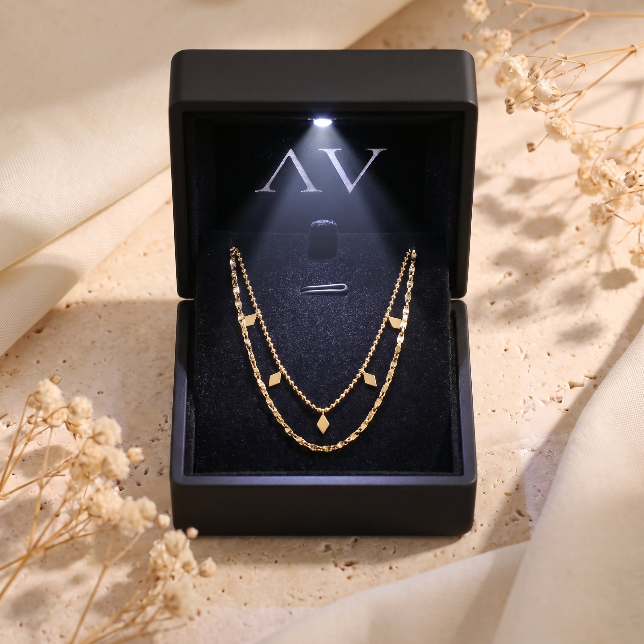 YLQ49164-NECKLACE - Premium LED Gift Box Presentation
