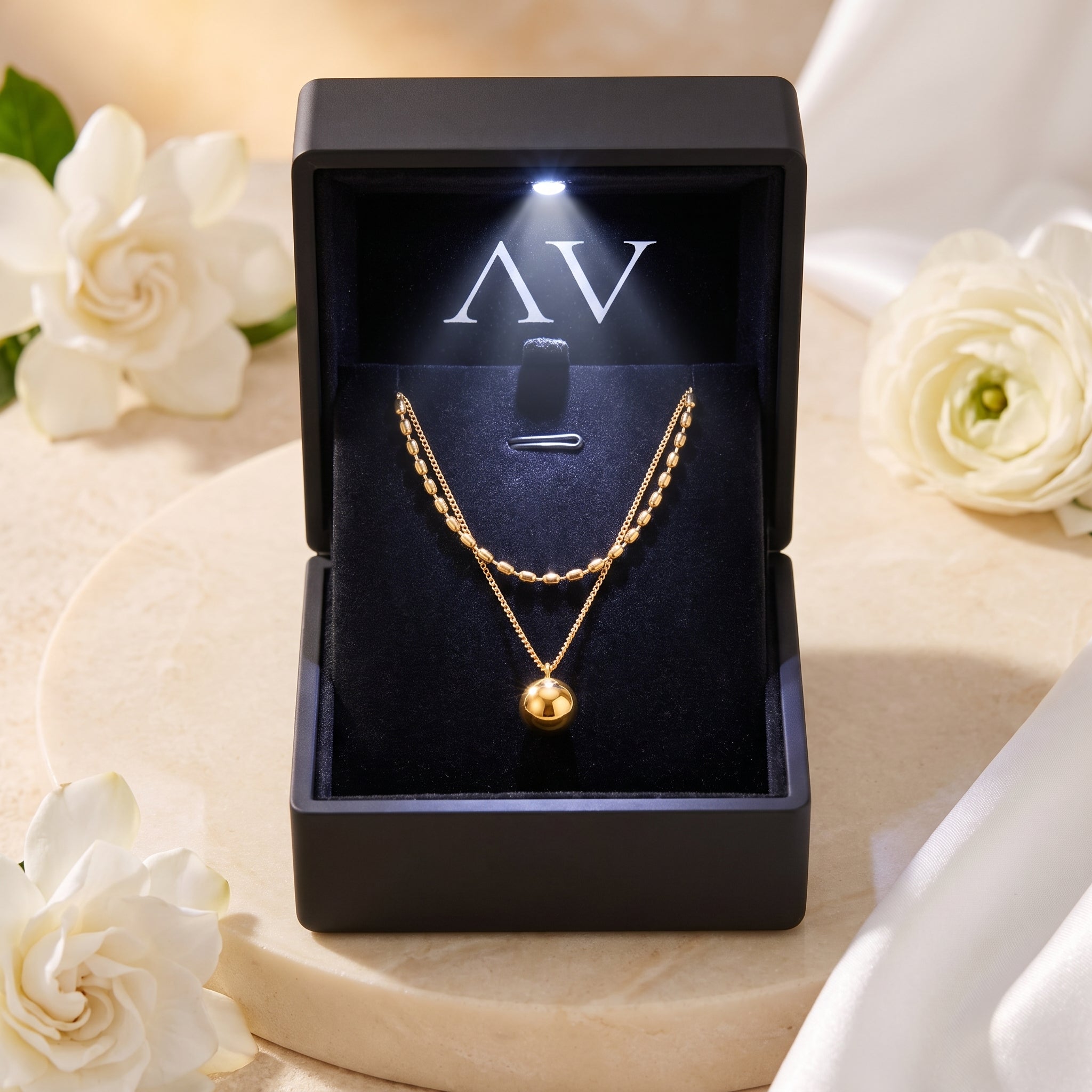 YLQ49379-NECKLACE - Premium LED Gift Box Presentation