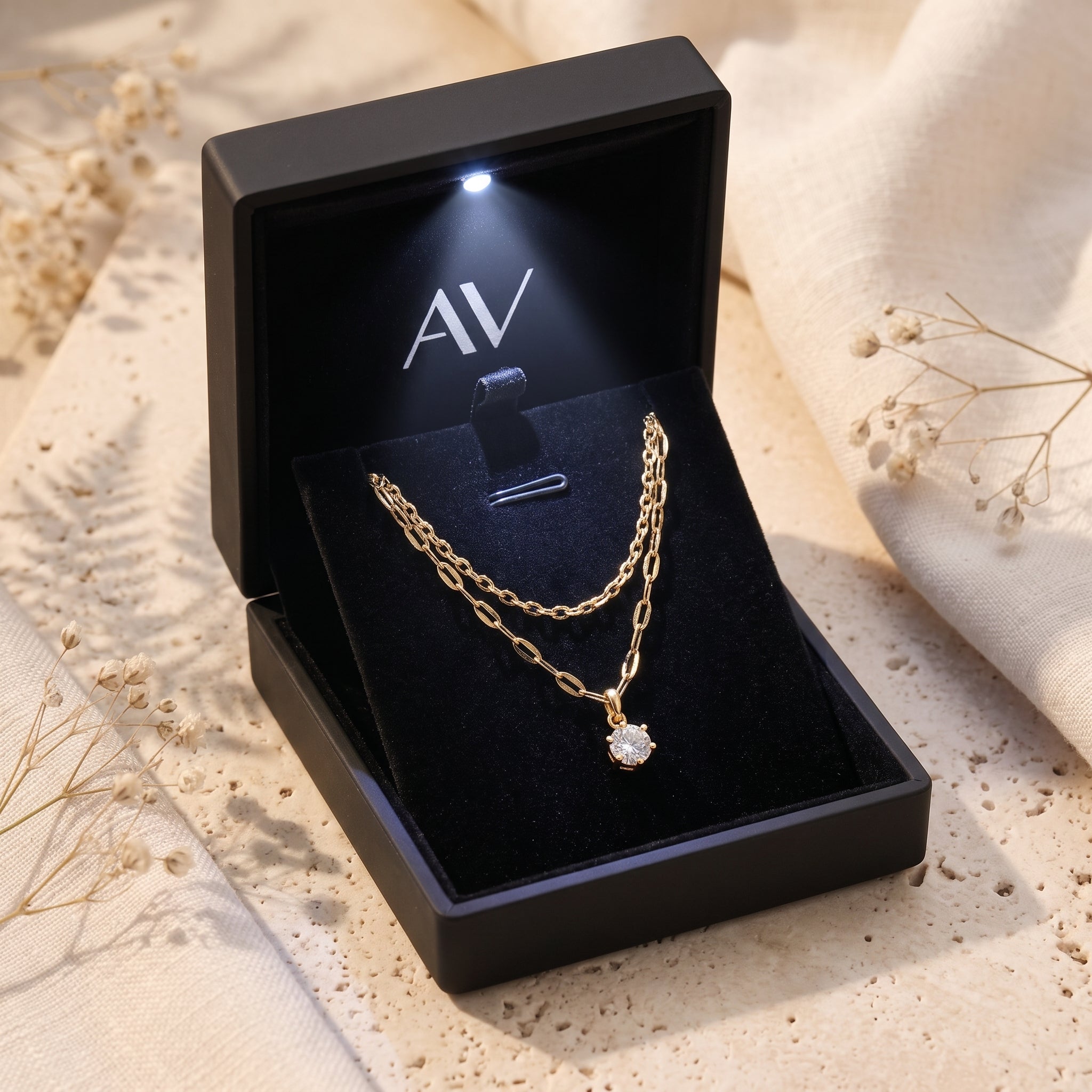 YLQ49380-NECKLACE - Premium LED Gift Box Presentation