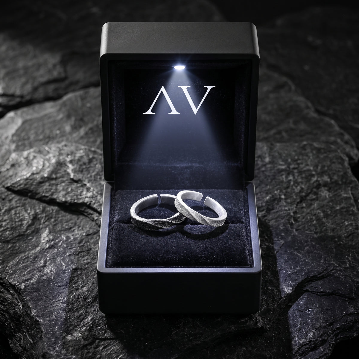 YLQ49975-rings - Premium LED Gift Box Presentation