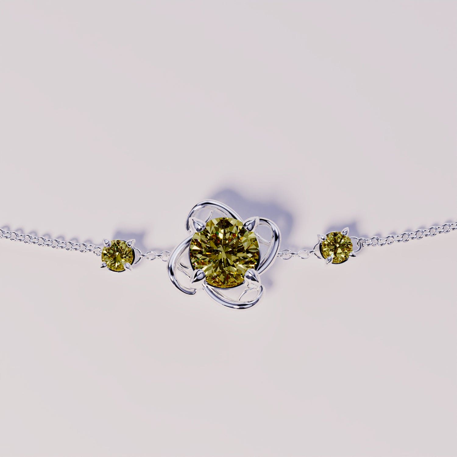 November Topaz Birthstone Bracelet - S925 Sterling Silver