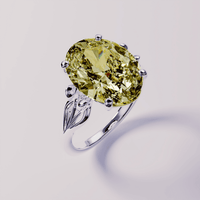 November Topaas Geboortesteen Ring - S925 Sterling Zilver