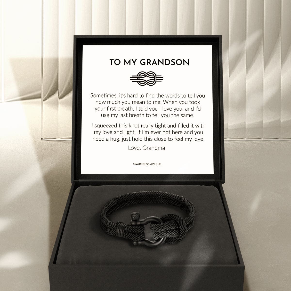 To My Grandson | Feel My Love | Nautical Gift Bracelet
