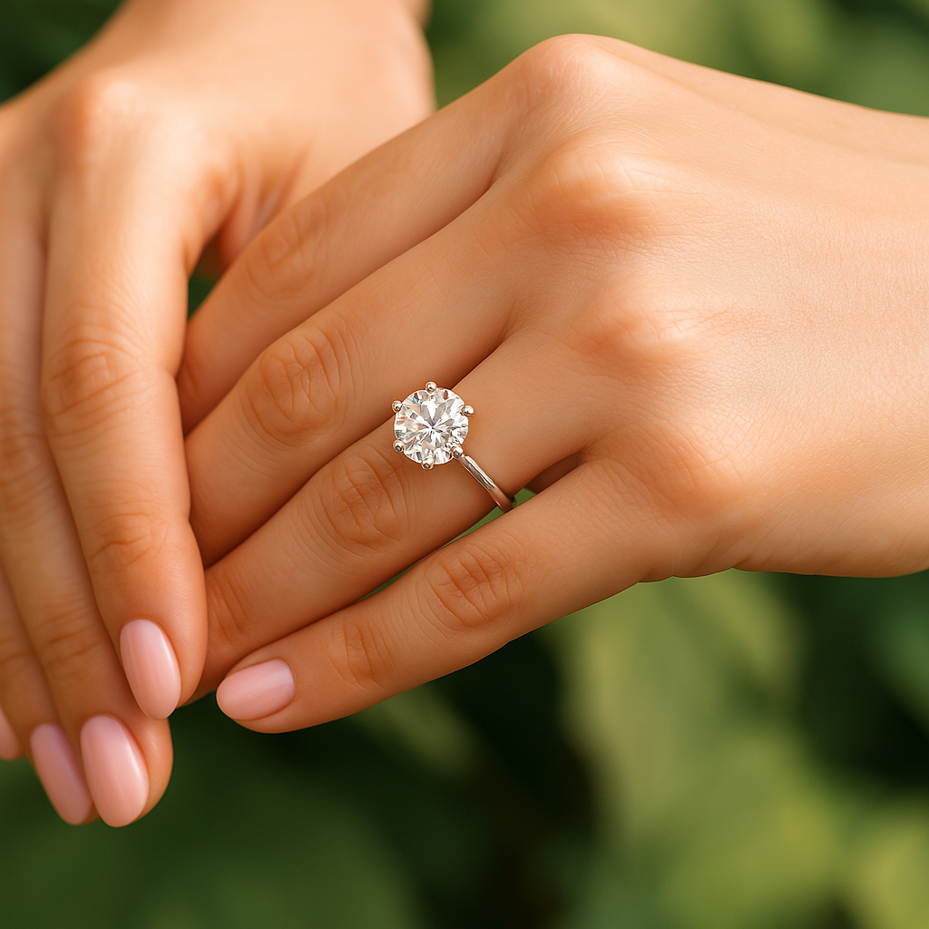 Free 0.3CT Moissanite Ring in S925 Sterling Silver