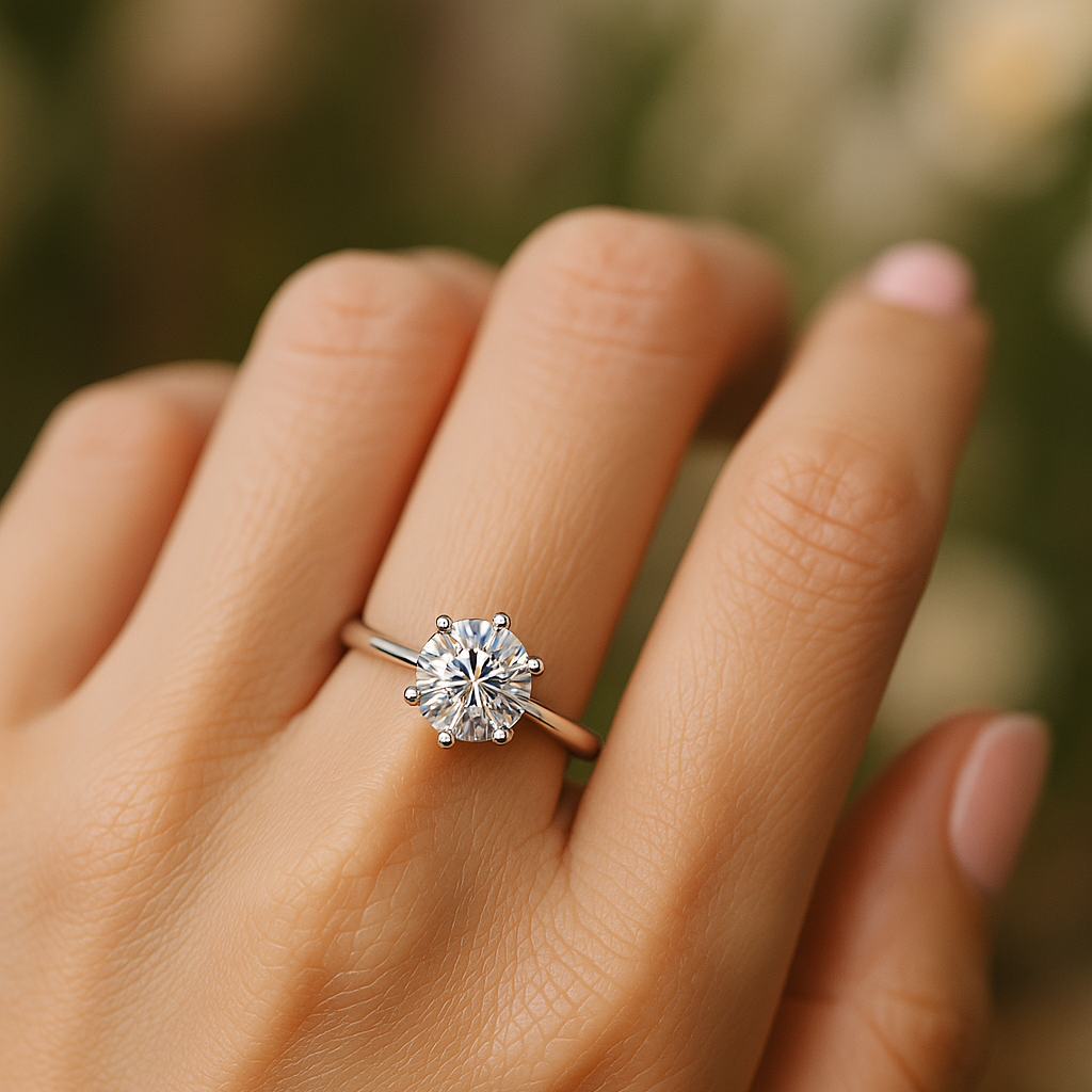 Free 0.3CT Moissanite Ring in S925 Sterling Silver