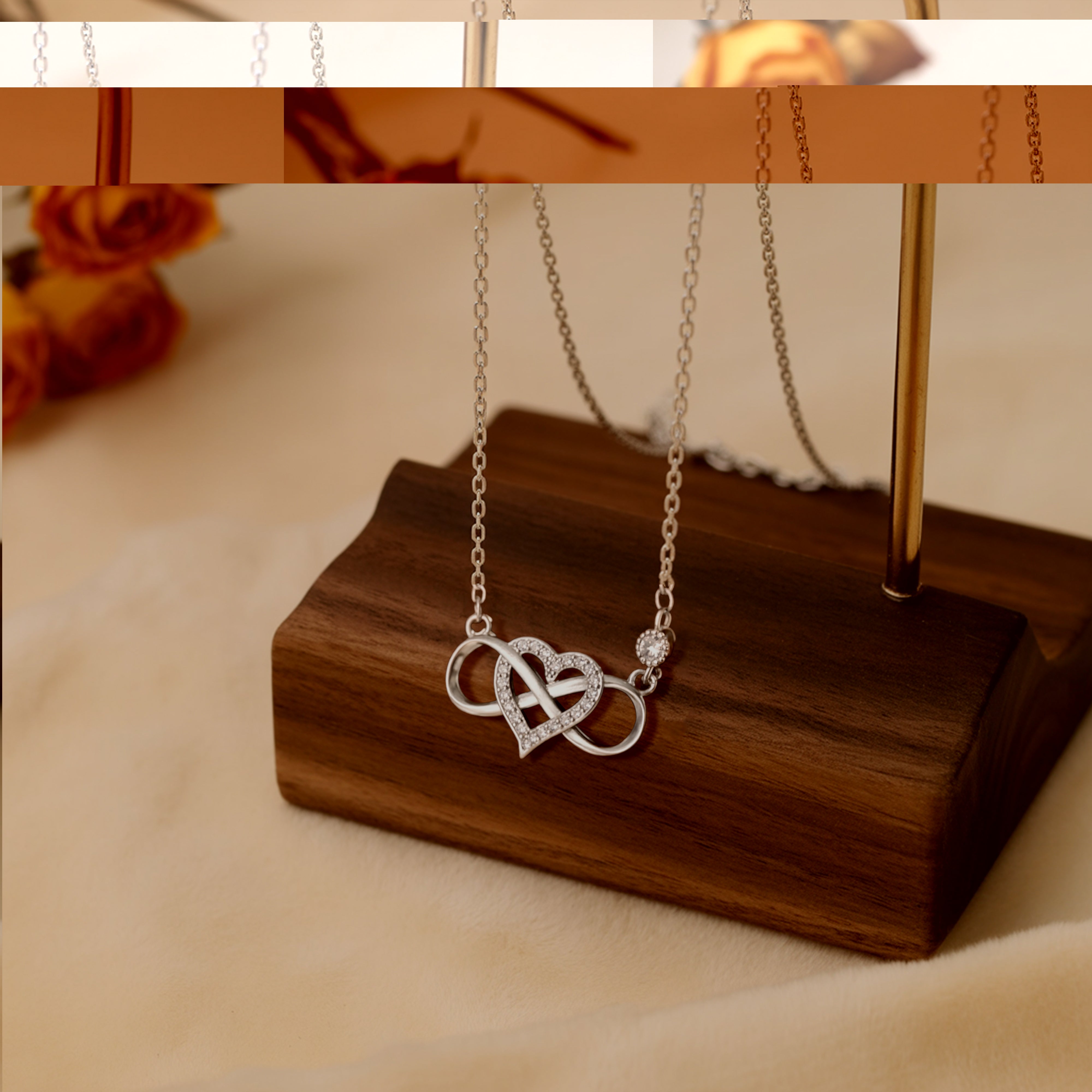 Eternal Diamond Infinity Heart Necklace