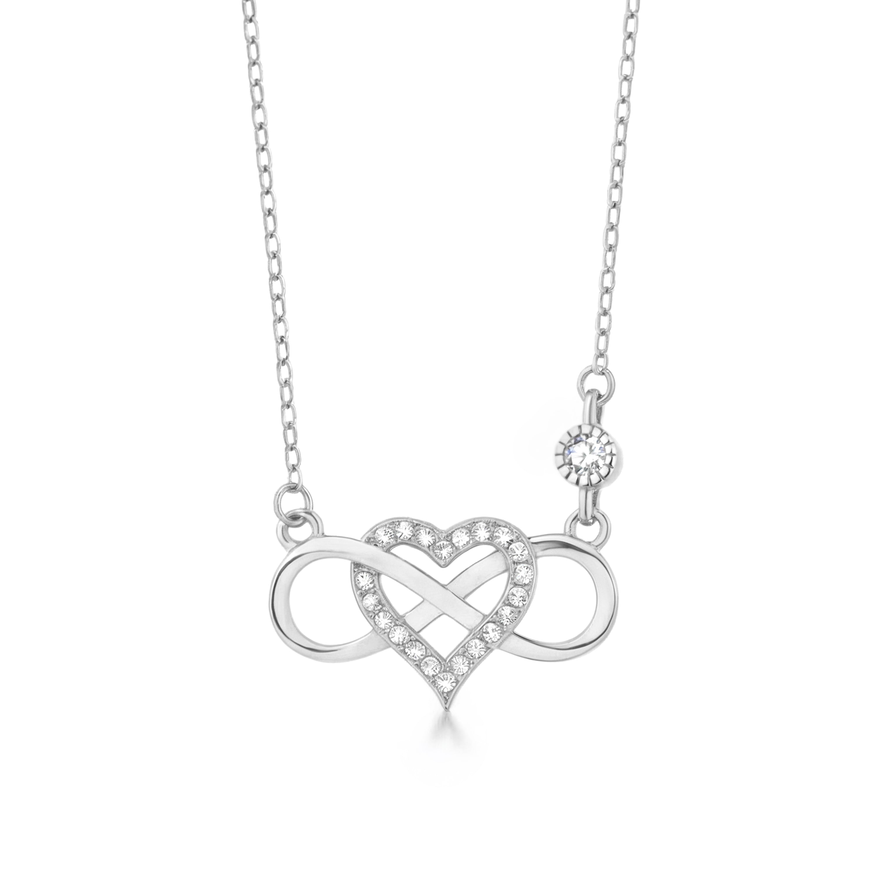 Eternal Diamond Infinity Heart Necklace