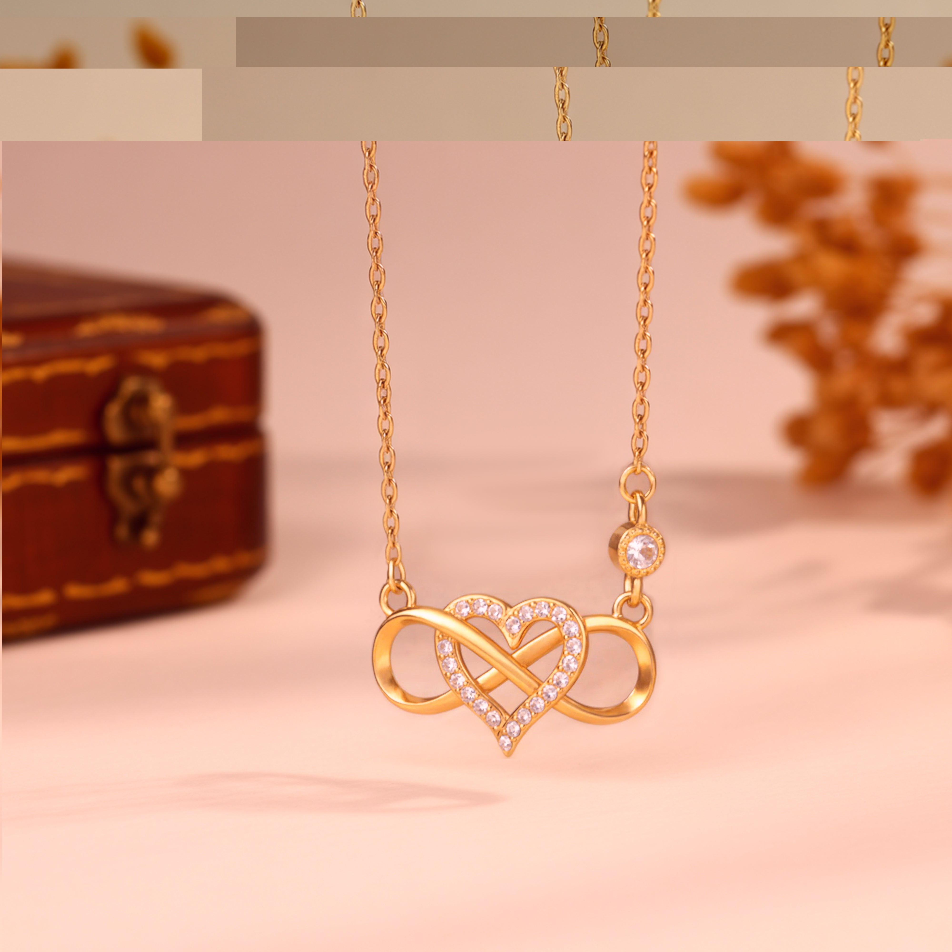 Eternal Diamond Infinity Heart Necklace
