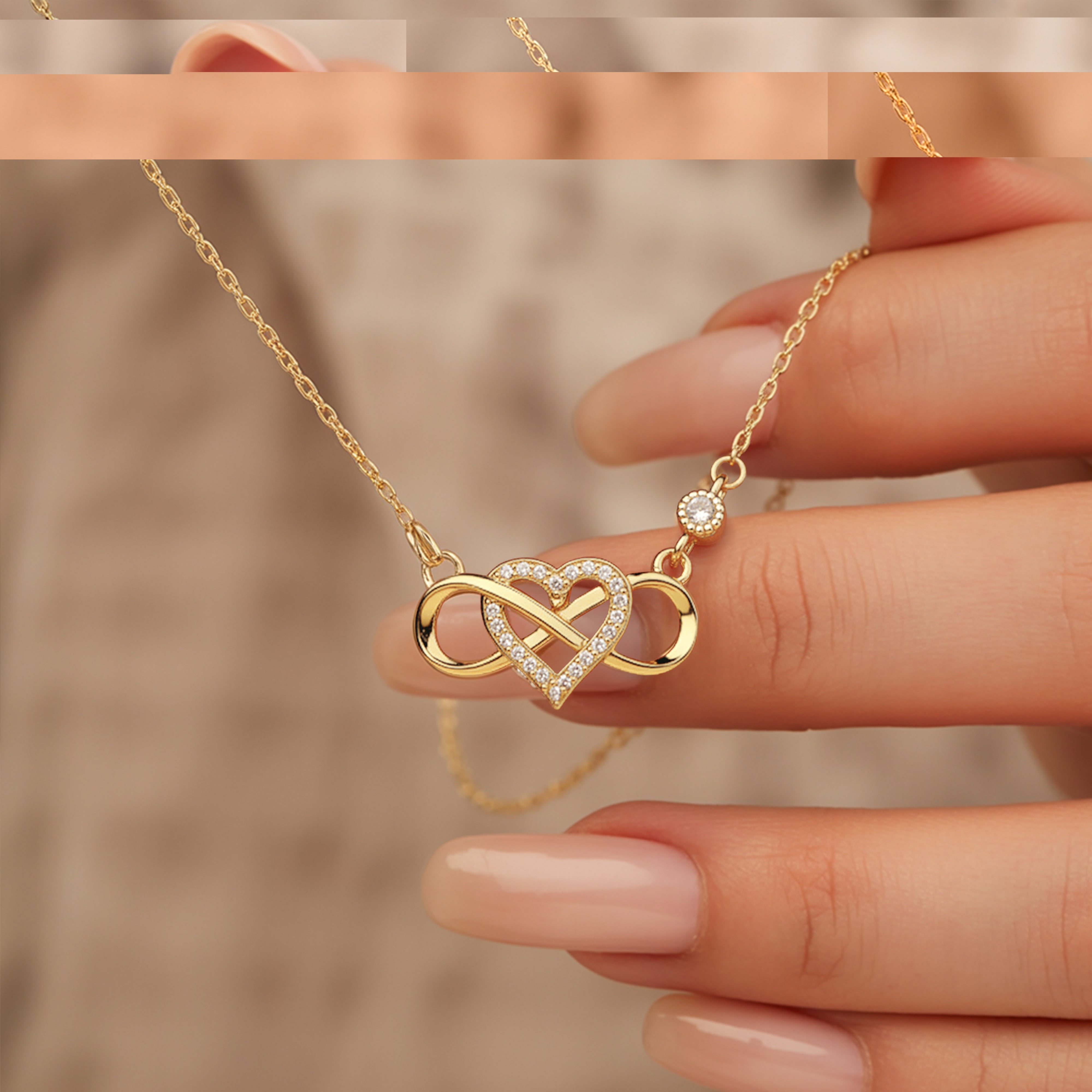 Eternal Diamond Infinity Heart Necklace