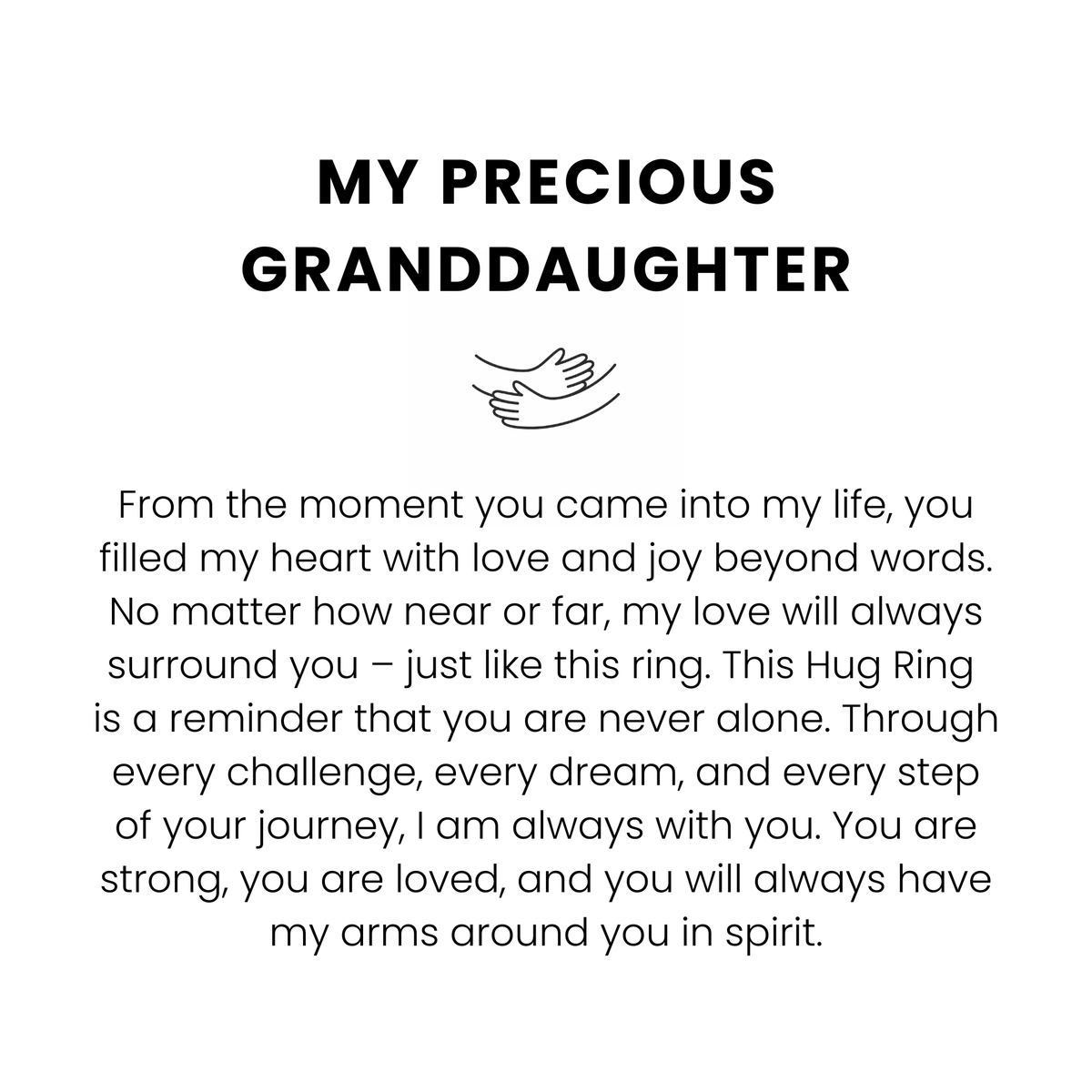 Included fixed My Precious Granddaughter message card