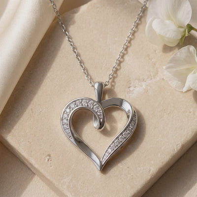 Diamond Ribbon Heart Pendant — Hero video (10 seconds)