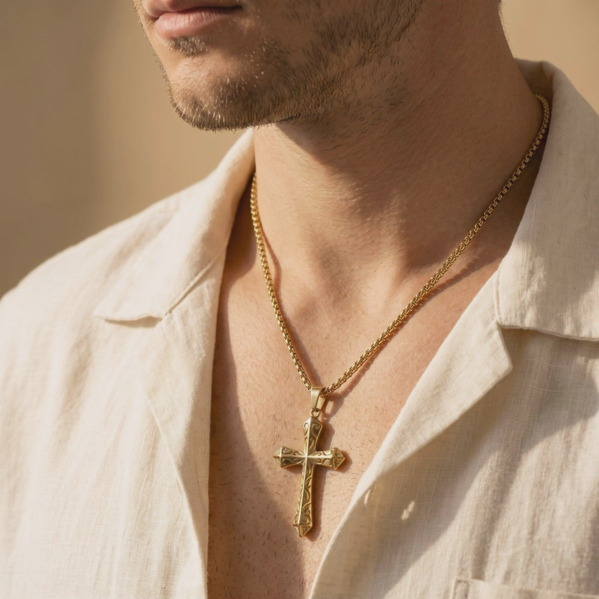 YLQ49664-cross necklace lifestyle video