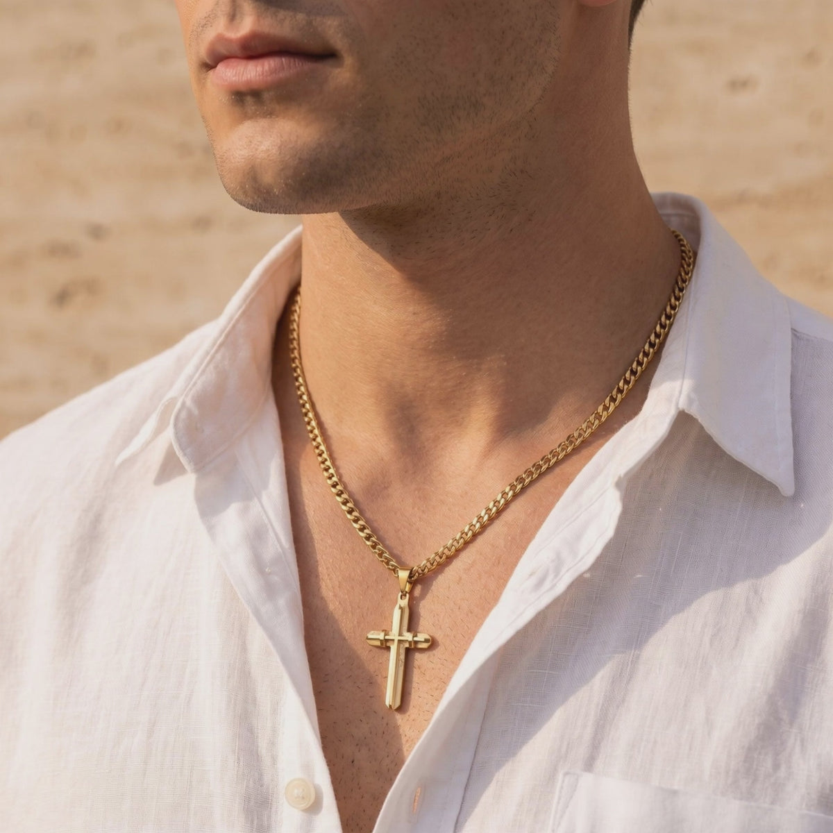 YLQ49660-cross necklace lifestyle video