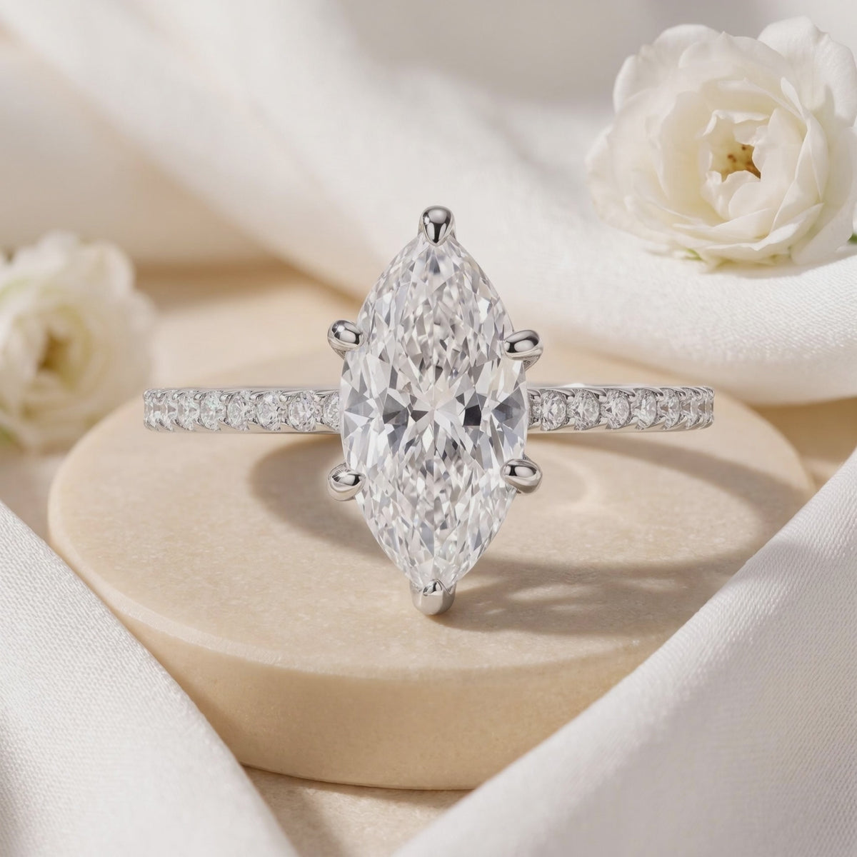 6-Prong Eternity Marquise Moissanite Ring — Hero video (10 seconds)