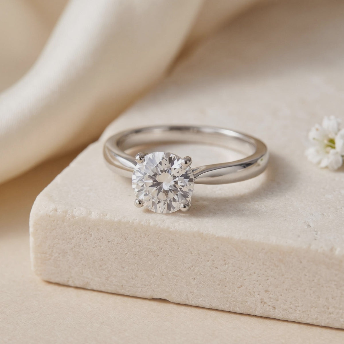 1CT Brilliant Round Cut Solitaire Moissanite Ring — Hero video (10 seconds)