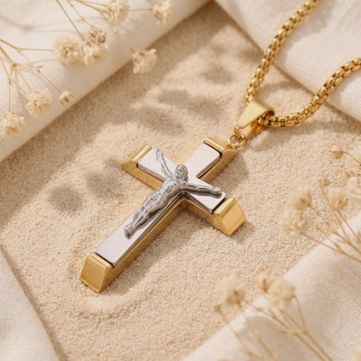 YLQ49677-cross necklace rotation video