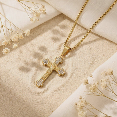 YLQ49691-cross necklace rotation video