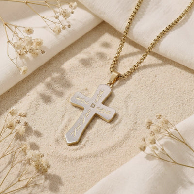 YLQ49675-cross necklace rotation video