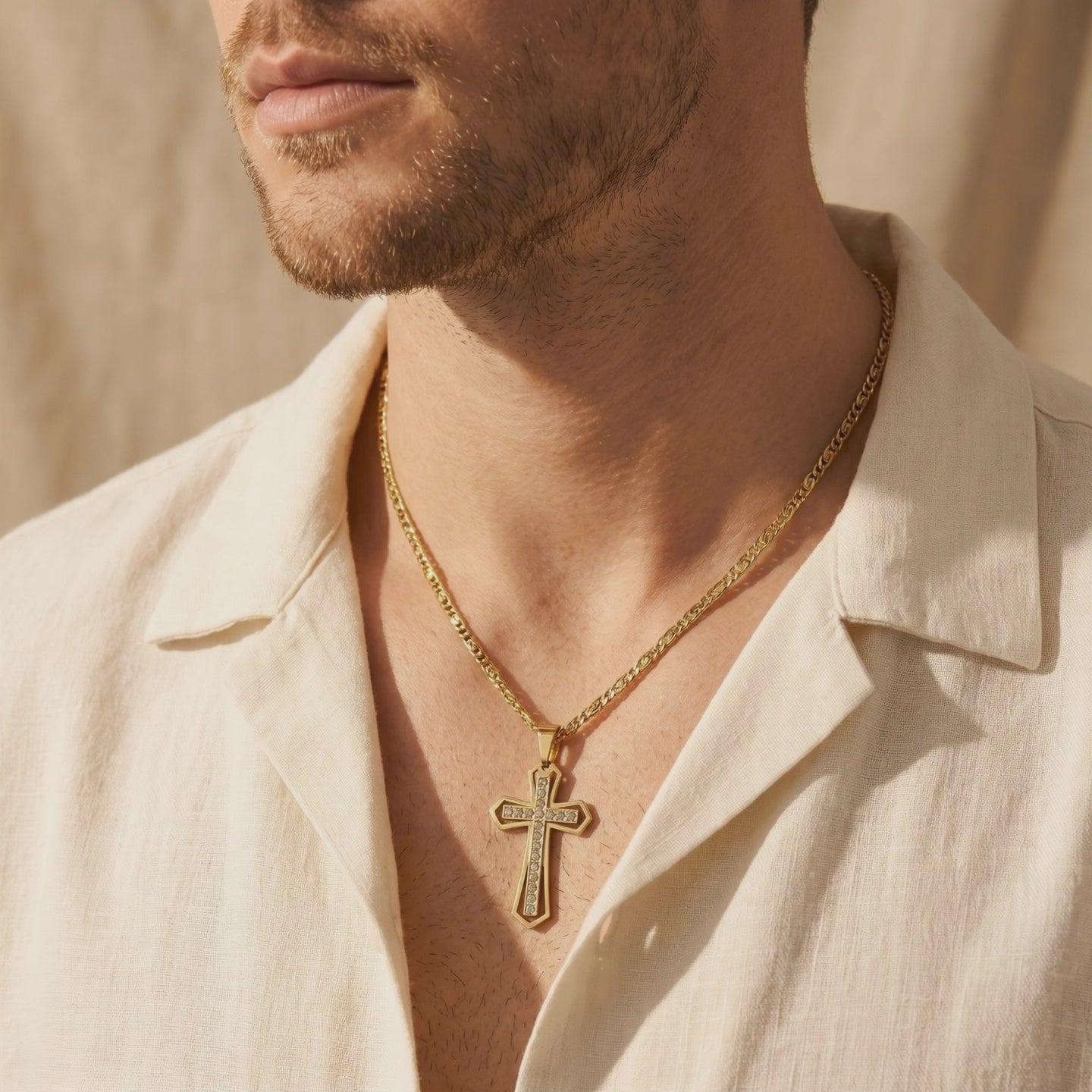 YLQ49663-cross necklace lifestyle video