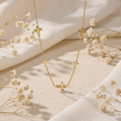 YLQ49554-cross necklace rotation video