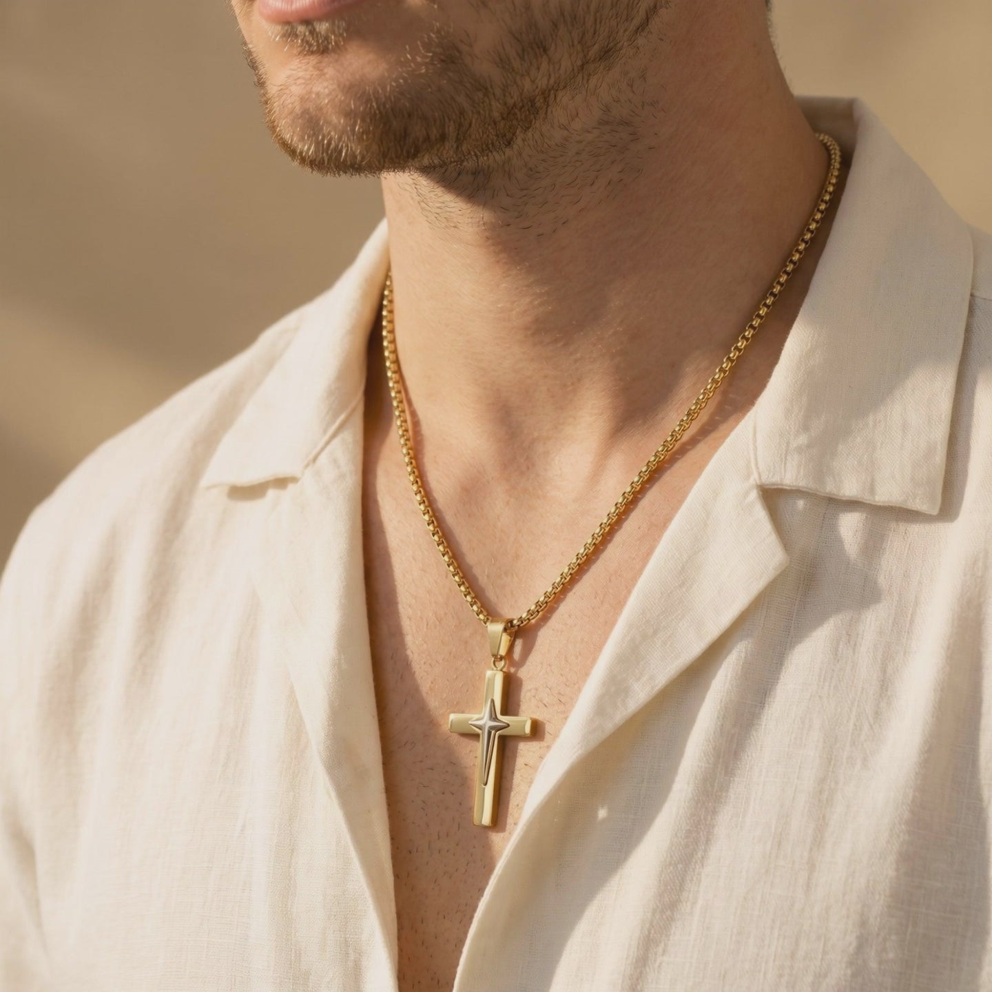 YLQ49678-cross necklace lifestyle video