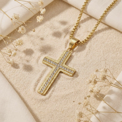 YLQ49644-cross necklace rotation video