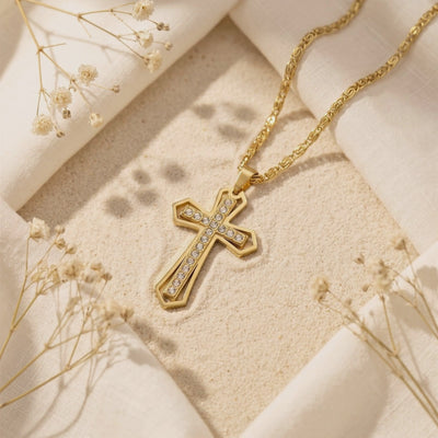 YLQ49663-cross necklace rotation video