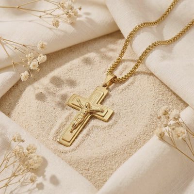 YLQ49652-cross necklace rotation video
