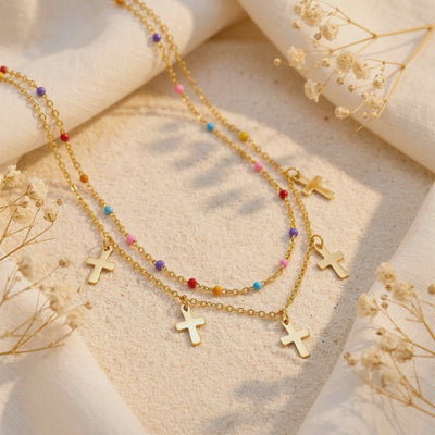 YLQ49594-cross necklace rotation video