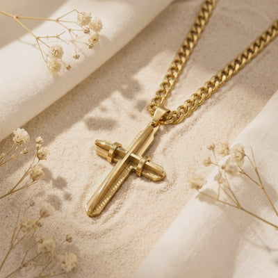 YLQ49660-cross necklace rotation video