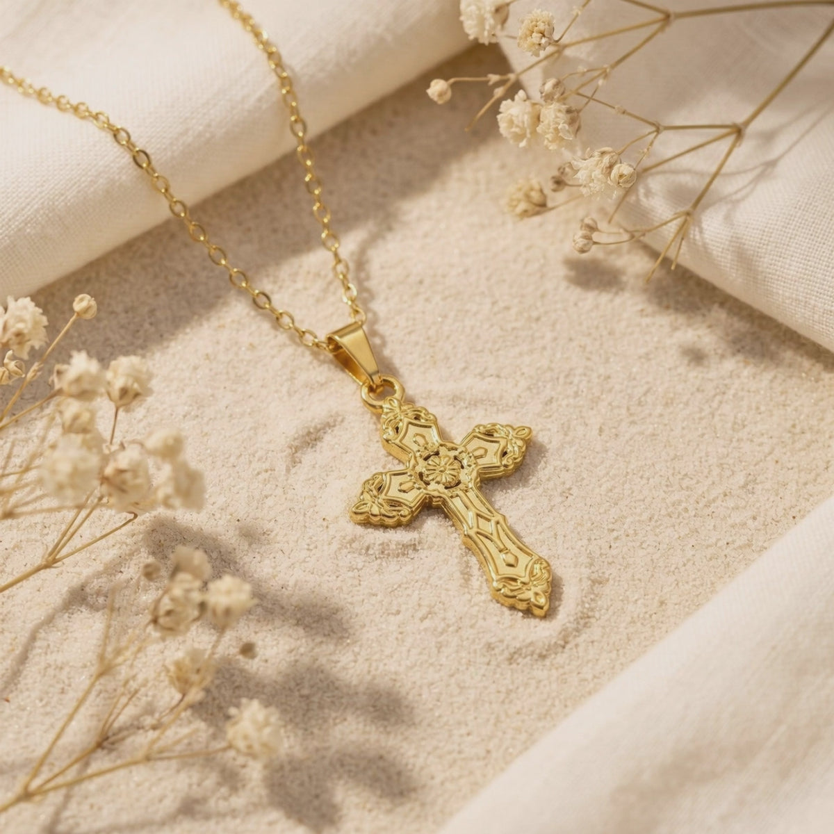 YLQ49650-cross necklace rotation video