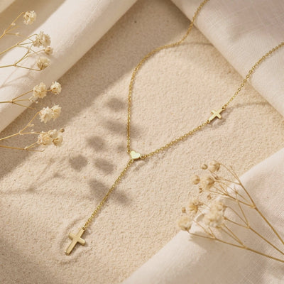 YLQ49575-cross necklace rotation video
