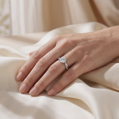 1CT Twisting Pavé Eternity Moissanite Ring — Lifestyle video (10 seconds)